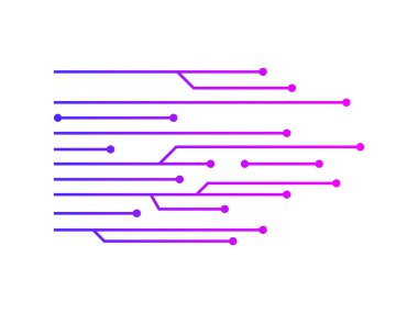 Devre panosu elektronik teknoloji simgesi sembol tasarım vektörü izole edilmiş şeffaf arkaplan