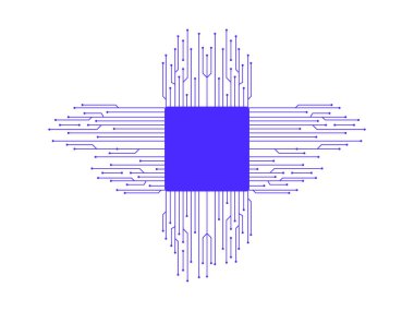 devre teknolojisi simge tasarımı vektörü izole edilmiş şeffaf arkaplan