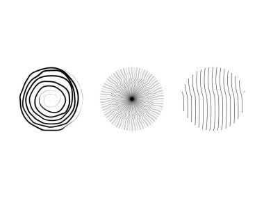 Soyut çember sembol tasarım vektörü seti şeffaf arkaplan izole