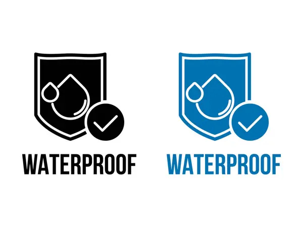 Su geçirmez. Suya dayanıklı sembol tasarım vektörü şeffaf arkaplan