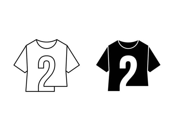 2 numaralı t-shirt giysi sembolü sembol tasarım vektörü izole edilmiş şeffaf arkaplan