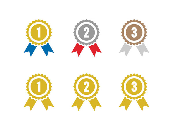 медали штамп с лентами на белом фоне