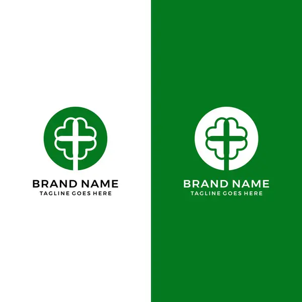 Basit yaprak yoncası logosu, Shamrock tasarım şablonu