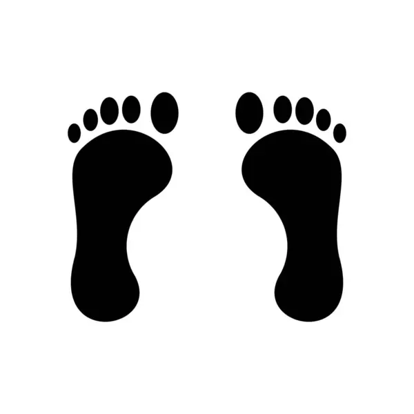 İki ayak izi sembolü dizaynı, beyaz arkaplanda izole edilmiş ayak izi