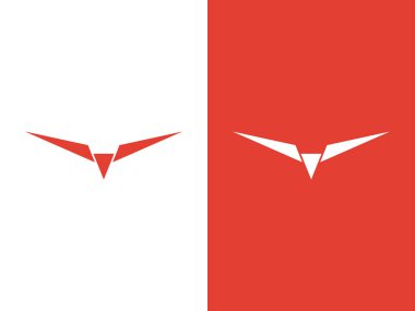 Soyut havacılık kuş logo ikonu vektör şablonu