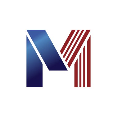 Yaratıcı soyut Harf M Logo tasarım vektörü şablonu