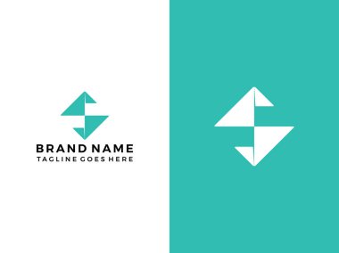 Soyut monogram S logo simgesi vektör şablonu