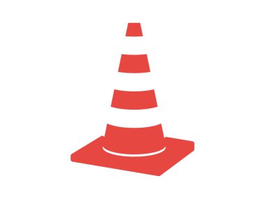 Şeffaf arkaplanda güvenlik konisi tasarım vektörü çizimi