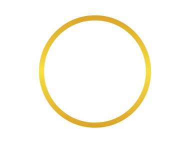 Altın çember çerçeve, şeffaf arkaplan üzerinde estetik parlak sınır vektörü tasarımı