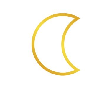 Altın şekilli ay çerçevesi şeffaf arkaplan üzerinde estetik parlak sınır vektörü tasarımı