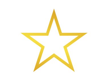 Altın yıldız çerçevesi şeffaf arkaplan üzerinde estetik parlaklık sınır vektörü tasarımı