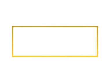 Altın dikdörtgen çerçeve tasarımı, şeffaf arkaplan üzerinde doğrusal estetik parlaklık sınır vektörü tasarımı