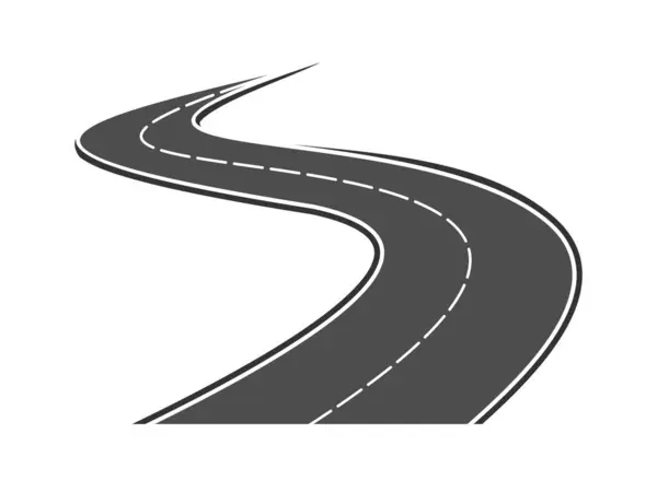 Şeffaf arkaplanda yol ya da otoyol tasarım vektörü