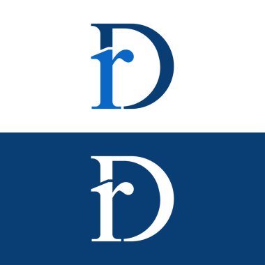 İlk harf logosu, Ar-Ge logo simgesi vektör şablonu