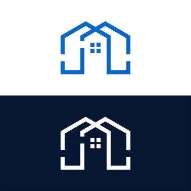 Emlak sembolü logosu, inşaat mimarisi logosu