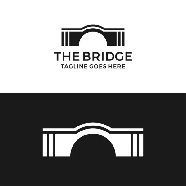 Köprü basit logo tasarımı ikon vektör şablonu