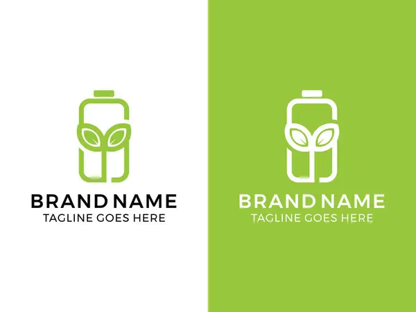 Yeşil şişe logo tasarımı vektör çizimi