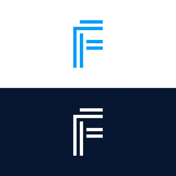 yaratıcı harf F doğrusal sembol logo vektör şablonu