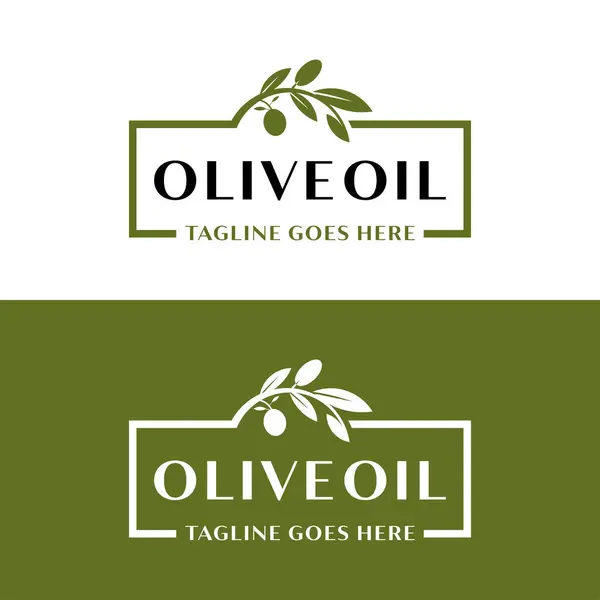 Modern zeytin yağı logo vektör şablonu