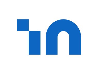 İlk I ve N tasarımı, Şeffaf arkaplan üzerinde IN logo simgesi vektörü