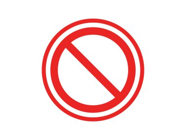 Şeffaf arkaplanda boş dur işareti tasarım vektörü