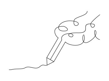 tasarım yazmaya devam eder, Hikaye Anlatım doğrusal sembolü, vektör çizimi, şeffaf arkaplan üzerinde izole