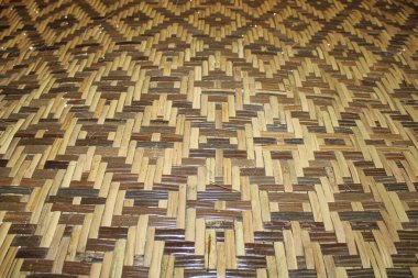 Geleneksel Bambu Dokuma Deseni Doğal El Yapımı Doku