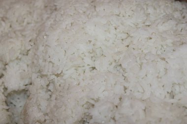 Buharda pişmiş beyaz pirinç, bir Staple Food.