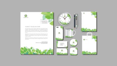 Kırtasiyede marka tasarımı konsepti. Kırtasiye markalaşma şablonu.