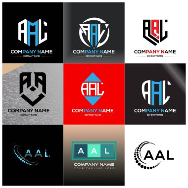AAL mektup logosu yaratıcı tasarım. AAL benzersiz tasarım.
