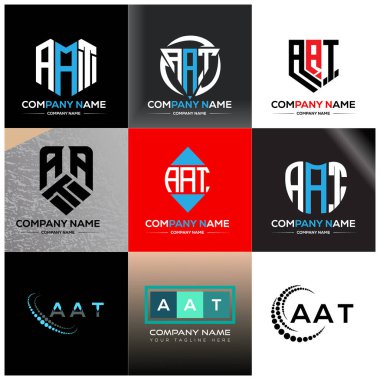 AAT ilk modern logo tasarım vektör şablonu