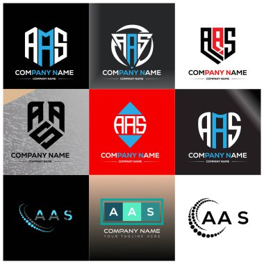 AAS ilk modern logo tasarım vektör şablonu