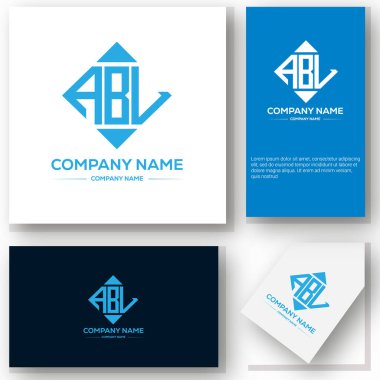 ABL harf logosu yaratıcı tasarımı. ABL benzersiz tasarım.