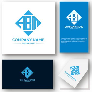 ABM mektup logosu yaratıcı tasarım. ABM benzersiz tasarım.
