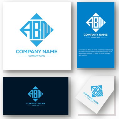 ABN harf logosu yaratıcı tasarım. ABN benzersiz tasarım.
