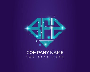 BFZ harf logosu yaratıcı tasarımı. BFZ benzersiz tasarım.