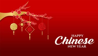  Mutlu Çin Yeni Yıl Festivali Pankartı Tasarımı