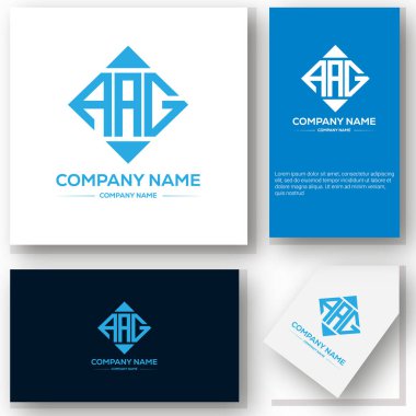 AAG harfli logo yaratıcı tasarımı. AAG benzersiz tasarım.