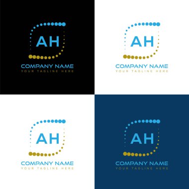 Aa harf logosu yaratıcı tasarım. AH benzersiz tasarım.
