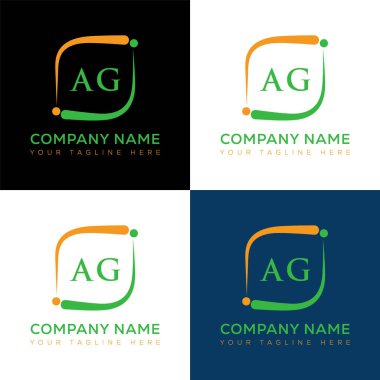AG harfli logo yaratıcı tasarımı. AG benzersiz tasarım.