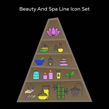 Doğrusal biçimdeki spa simgesi.