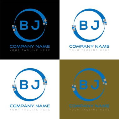 BJ harf logosu yaratıcı tasarım. BJ benzersiz tasarım.
