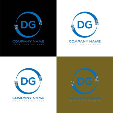 DG mektup logosu yaratıcı tasarım. DG benzersiz tasarım.