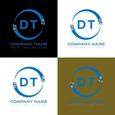 DT harf logosu yaratıcı tasarım. DT benzersiz tasarım.