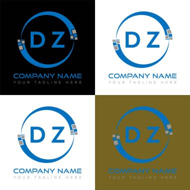 DZ harf logosu yaratıcı tasarım. DZ benzersiz tasarım.
