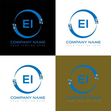 El Harfi Logosu Yaratıcı Tasarımı. Benzersiz tasarım.