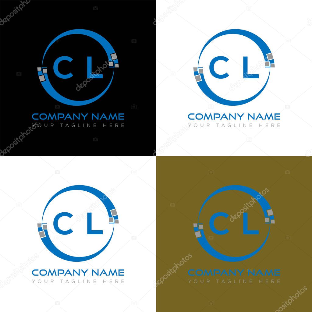 CL letter logo creative design. CL unique design.