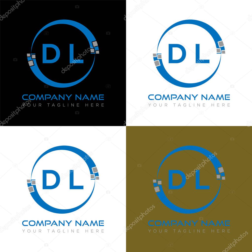 DL letter logo creative design. DL unique design.