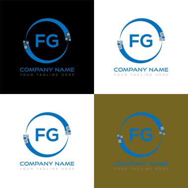 FG mektup logosu yaratıcı tasarım. FG benzersiz tasarım.