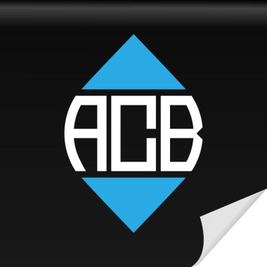 ACB harfi logosu vektör grafikli yaratıcı tasarım